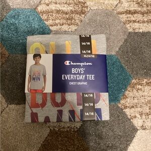 Champion Gray Tee with Bold Graphic